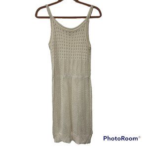 POL Cream Crochet Swim Cover Up Dress